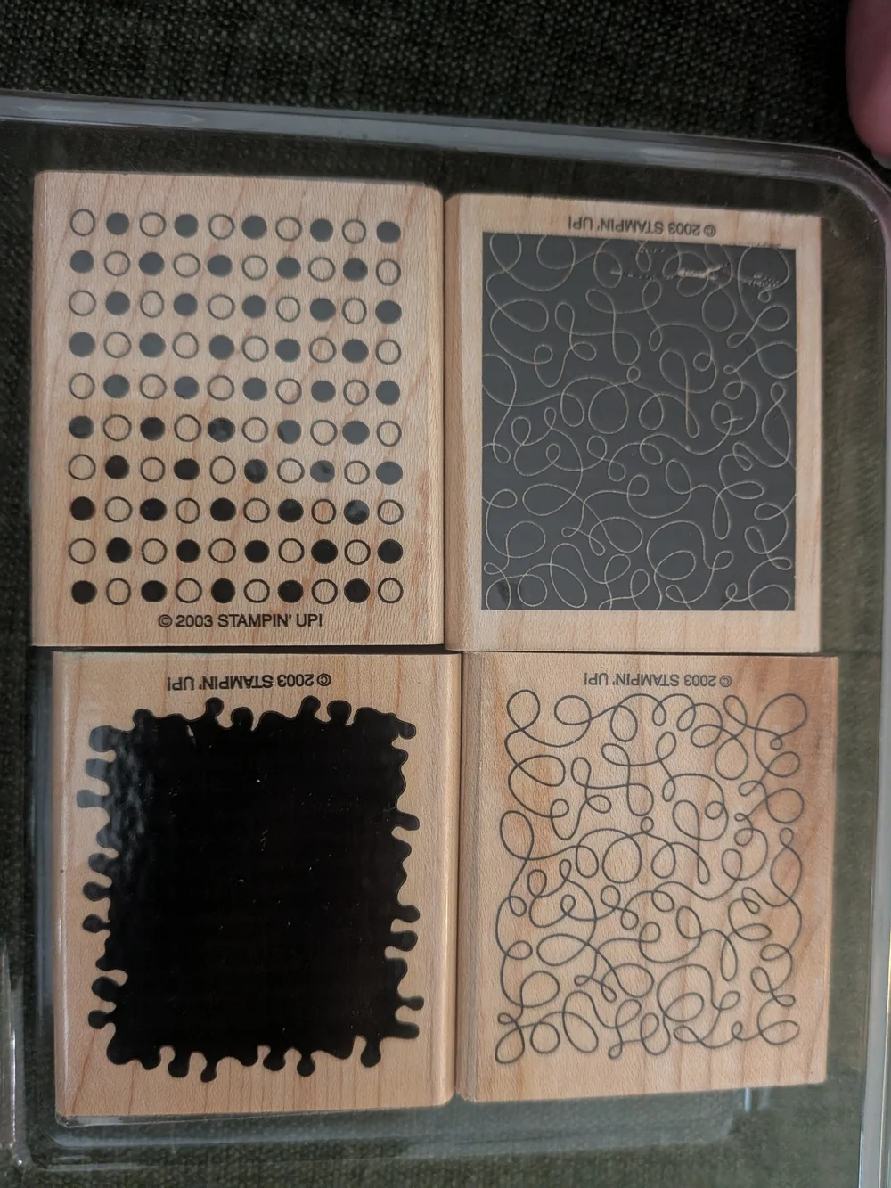 STAMPIN’ UP rubber stamps 2003 Set Of 4 By Design Patterns Paper Craft Scrapbook